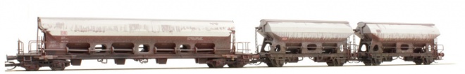 Set of 3 covered Hopper cars. Factory weathered (limited edition)<br /><a href='images/pictures/Tillig/178502_c.jpg' target='_blank'>Full size image</a>